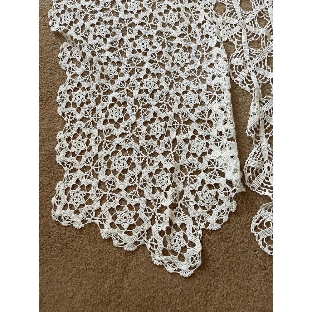 3 Vintage Crocheted Table Runners/Dresser Scarves